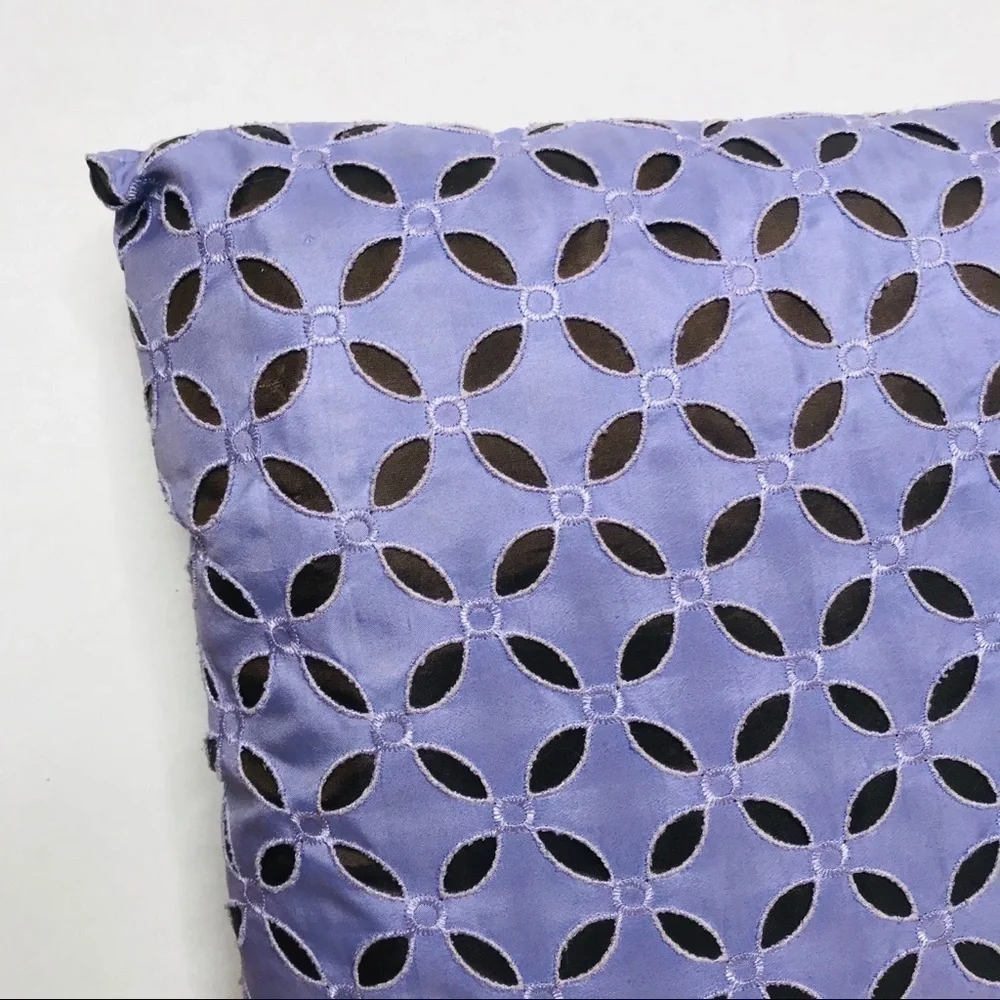 PIER 1 Lavender and Chocolate Square Accent Pillow